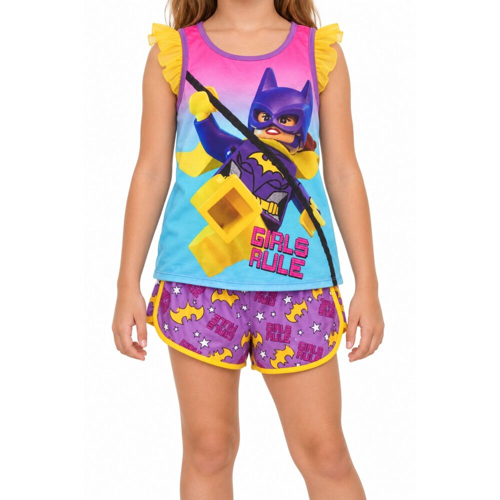 🔥 5 for $30 🔥 LEGO Batman Girls' Flutter-Sleeve Top and Short Set | Size 10/12